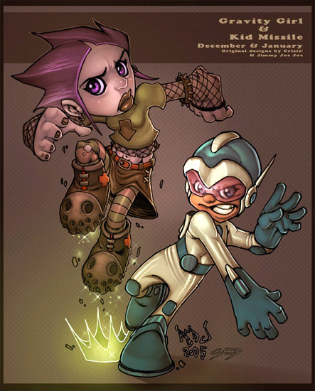 Gravity Girl and Kid Missile